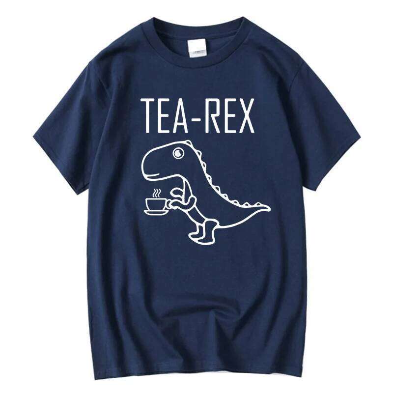 Summer Casual Men's Top Quality 100% Cotton Cool Funny Dinosaur Design Printing O-neck For Men T-shirt Male Tee Shirts C260228 - view 3