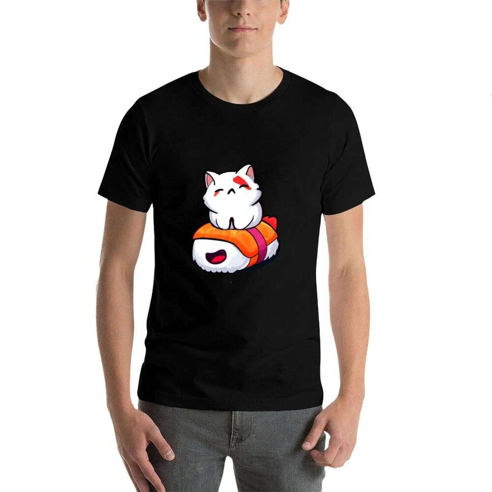 cotton T-Shirt Sushi Cats luxury shirt man shirts 100% t C260228 - view 4