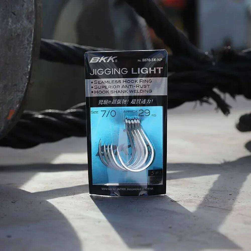 BKK 8070-3X-NP LURE FISHING HOOK High Carbon Steel Iron Plate Sturgeon Tackle Ocean Boat Sea Rock Beach Fishing Hook Z260228