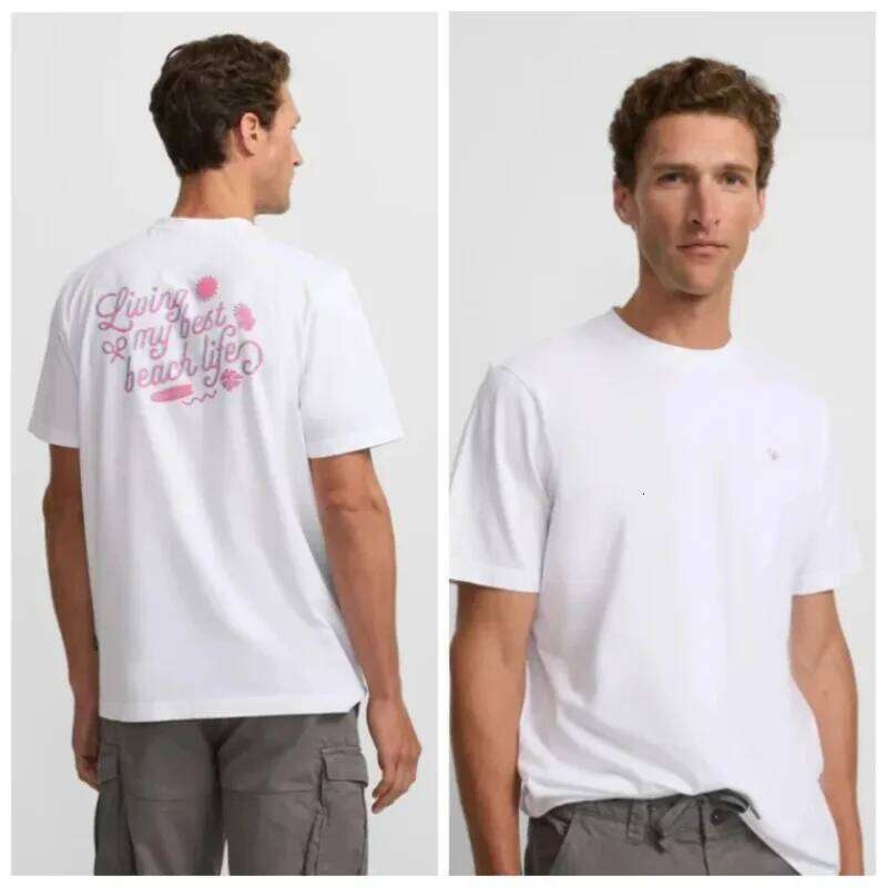 Silbon Summer New Letter Print Men's and Women's Short-sleeved Comfortable Sports Fitness Breathable Top T-shirt C260228 - view 4