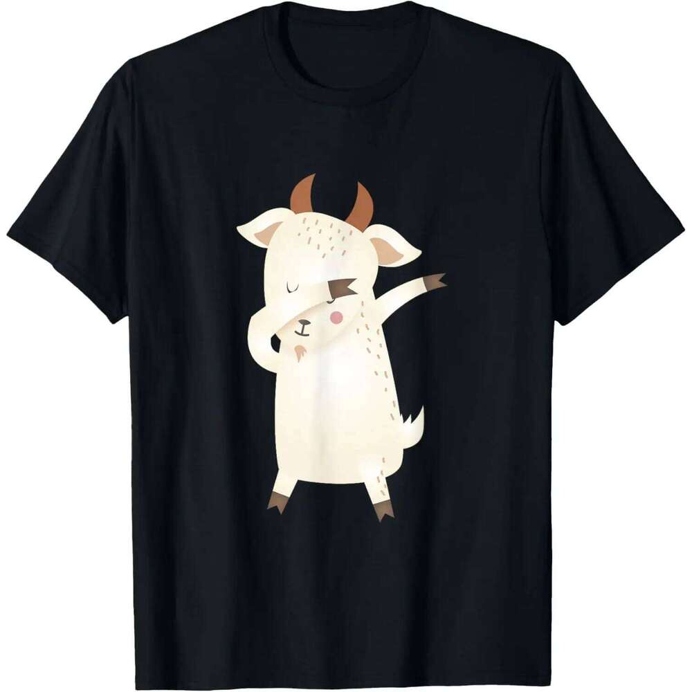 Dabbing Goat Funny Animal Lover Cute Farm Creature Graphic Tee Casual Men Women T-Shirt C260228