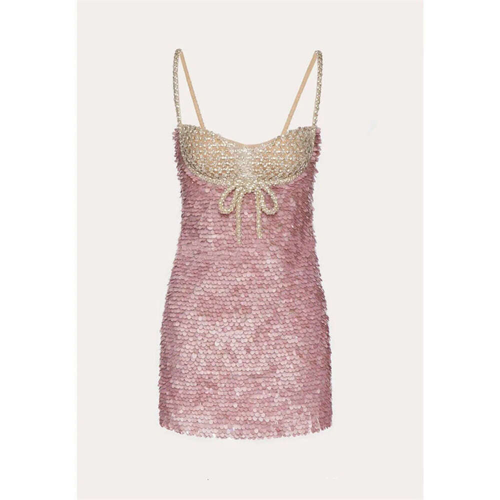 2026 Spring/Summer Celebrity Women's Designer Style Light Luxury Glitter Slimming a15 Mini Dress