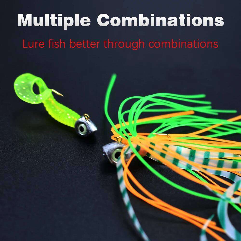 Topranc 10Pcs/Box Night Fish-Attracting 3D Fish Eye Jig Heads, Weighted Hooks, Lure Bionic Micro Baits Hooks Z260228