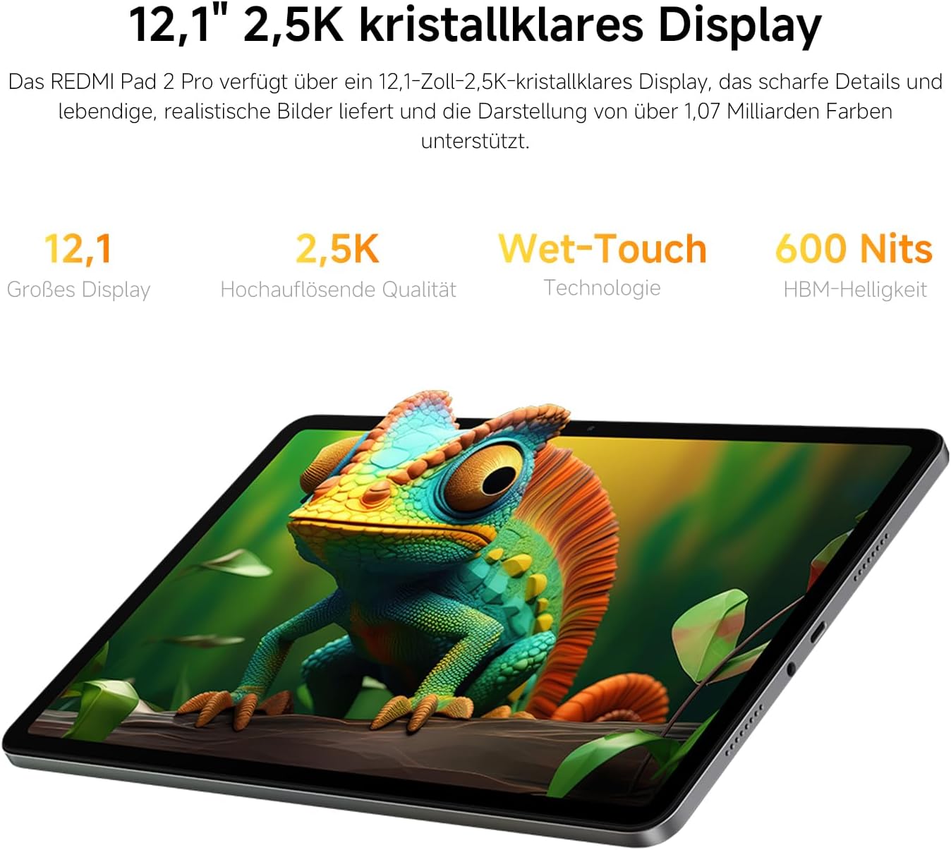 Xiaomi Tablet Redmi Pad 2 Pro Wifi 8+256GB / 8+128GB 12.1 Inch 2.5K 120Hz Display, Huge 12,000 mAh (Type) Battery, 4nm Processor