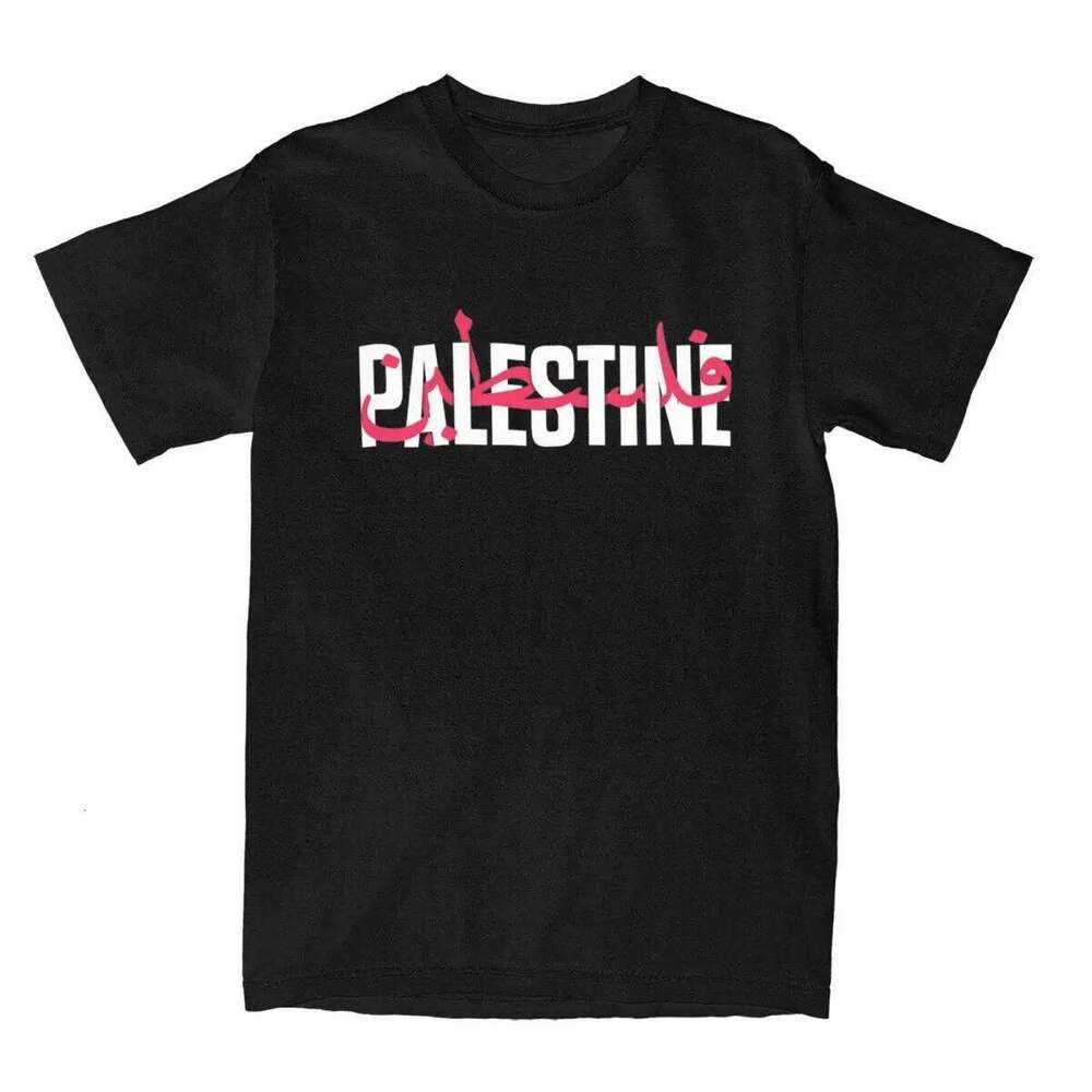 Palestine Flag T-Shirt Man Funny Pure Cotton T-Shirts Summer O-Neck Hip Hop Tees Hot Sale Oversized Tops C260228 - view 5