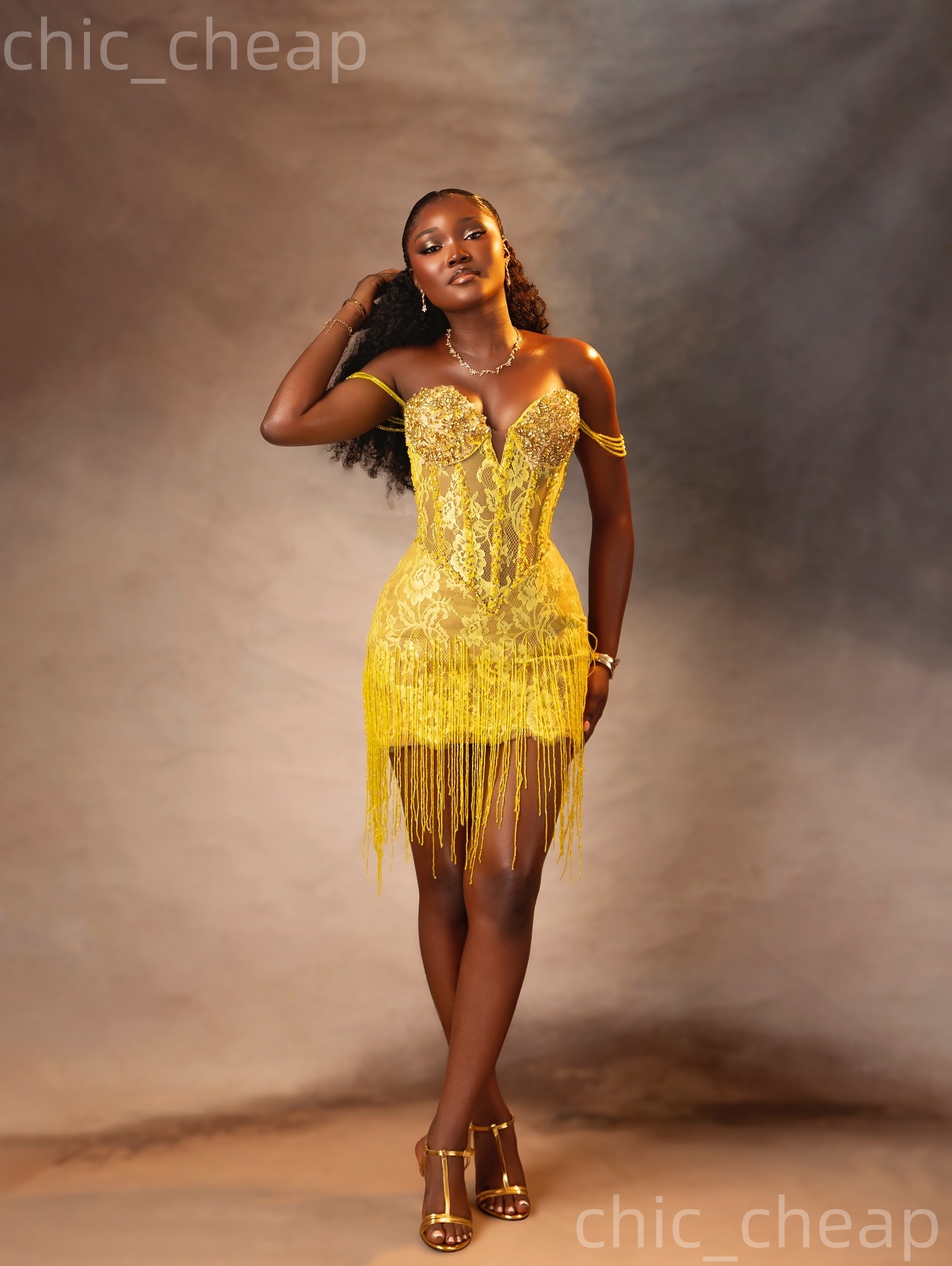 2026 Yellow Sheath Cocktail Dress Beaded Crystals Tassels Lace Short Mini Graduation Homecoming Dresses For Special Occasions Sweetheart Gowns ZJ058