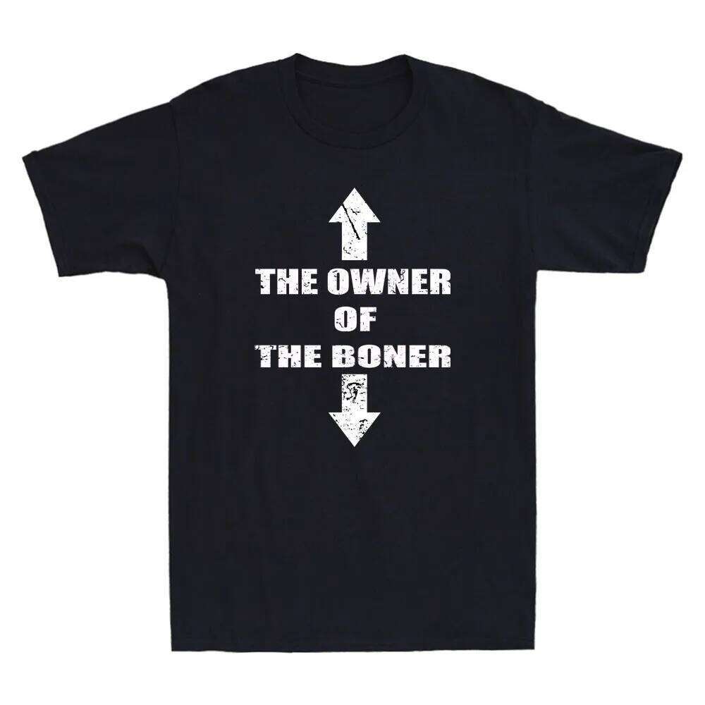 Owner of The Boner Funny Adult Humor Dirty Joke Vintage Men's Black T-Shirt Men Tshirt Casual Summer Unseix Tee C260228 - view 3