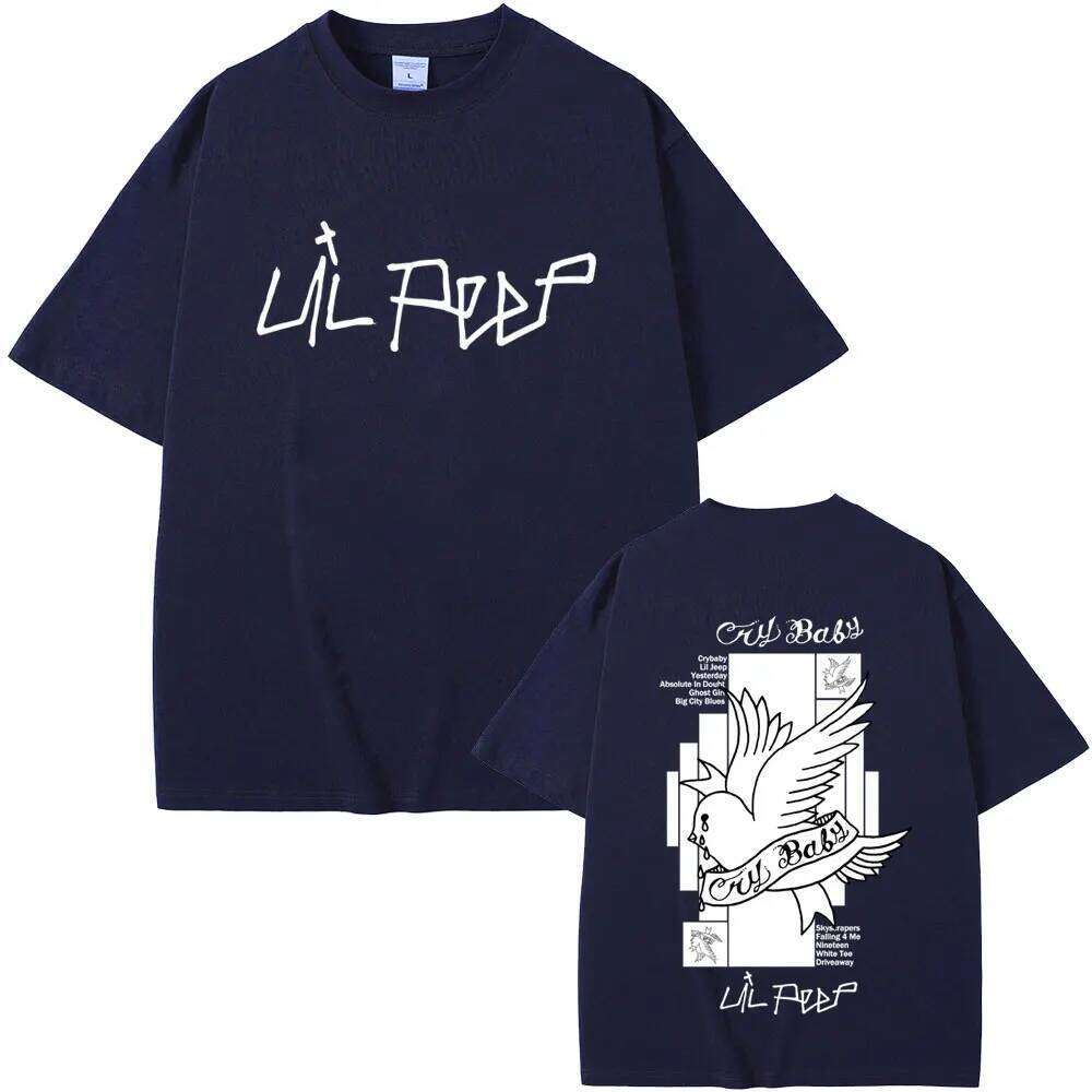 Rapper Lil Peep Crybaby Album Graphic T Shirt Men Women Hip Hop Fashion T-shirts Male Casual Vintage Oversized Short Sleeve Tees C260228 - view 4