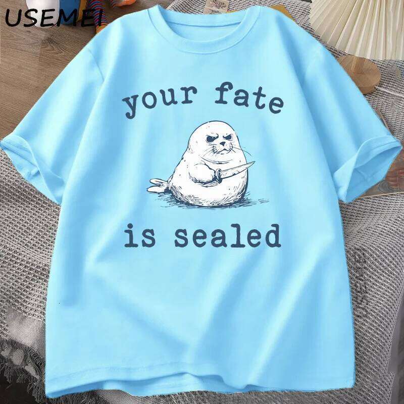 Your Fate Is Sealed T-Shirt Men Women Harajuku Funny Tshirt Animal Retro Y2k Fashion Top Short Sleeve Letter Print T Shirt Tops C260228 - view 5