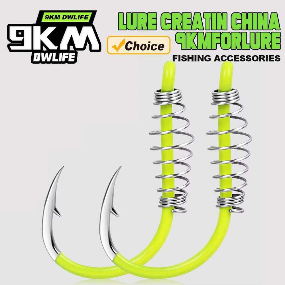 9KM 20Pcs Sprung Hooks Carp Bait Extra Strong Fishing Circle Hook for Freshwater Z260228