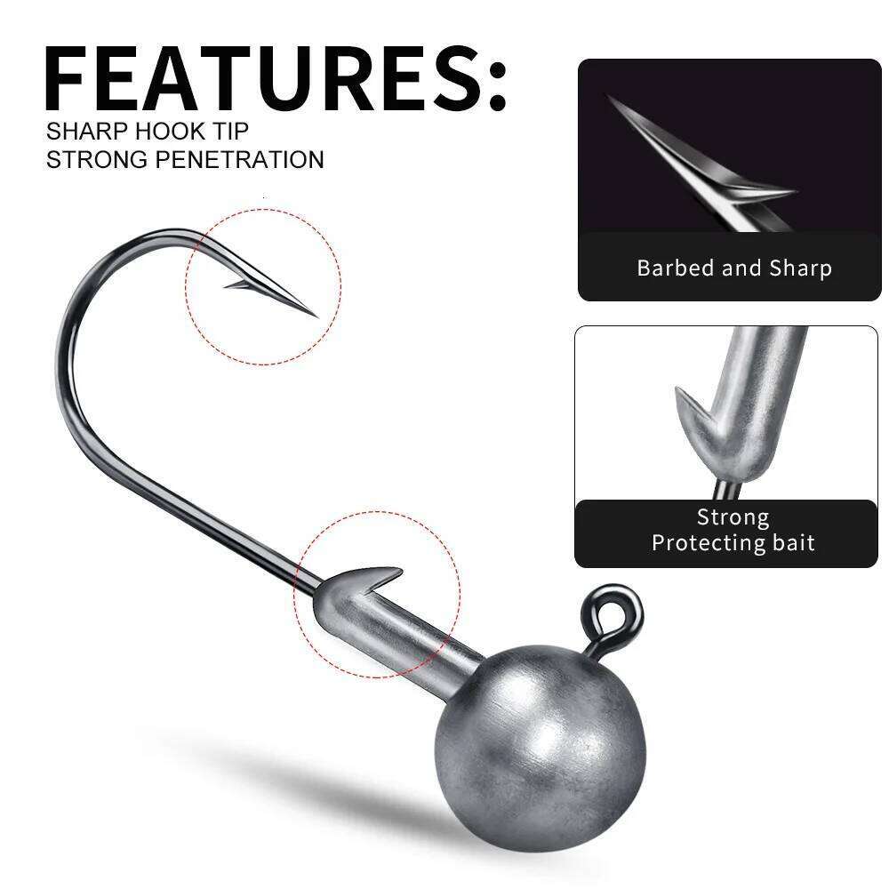 SQ1g 2g 2.5g 5g 7g 10g 12g 14g 20g crank head Jig lure hard bait soft worm jig hook for fishing Z260228