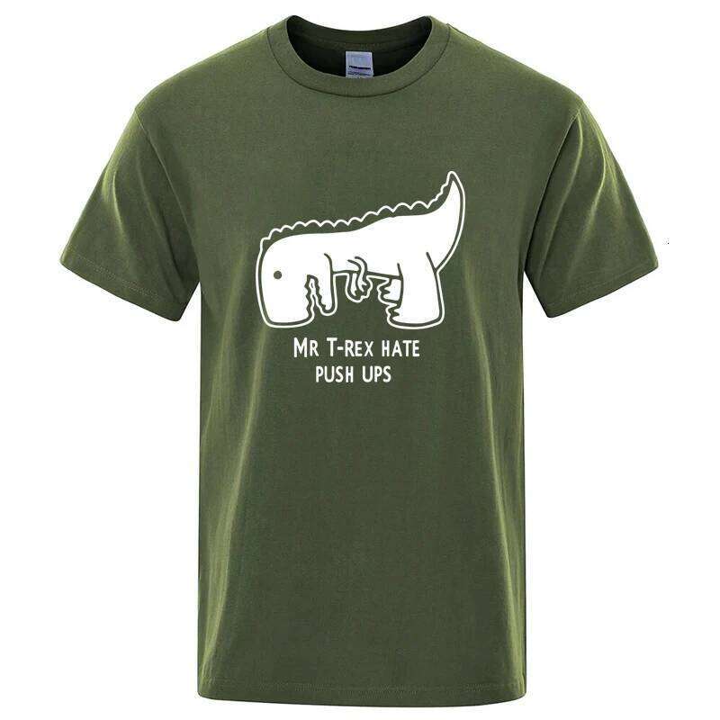 Men's High Quality 100% Cotton Funny Casual Dinosaur Design Printing Cool O-neck for T-shirt Male Tees Shirts Men Tops C260228 - view 4