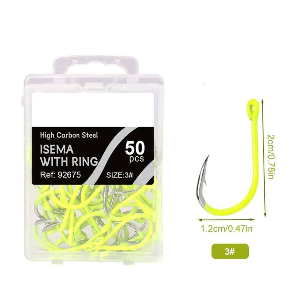 Package Content Barbed Sea Fishinhook Hook Fishing Hooks Fluorescent Yellow Z260228