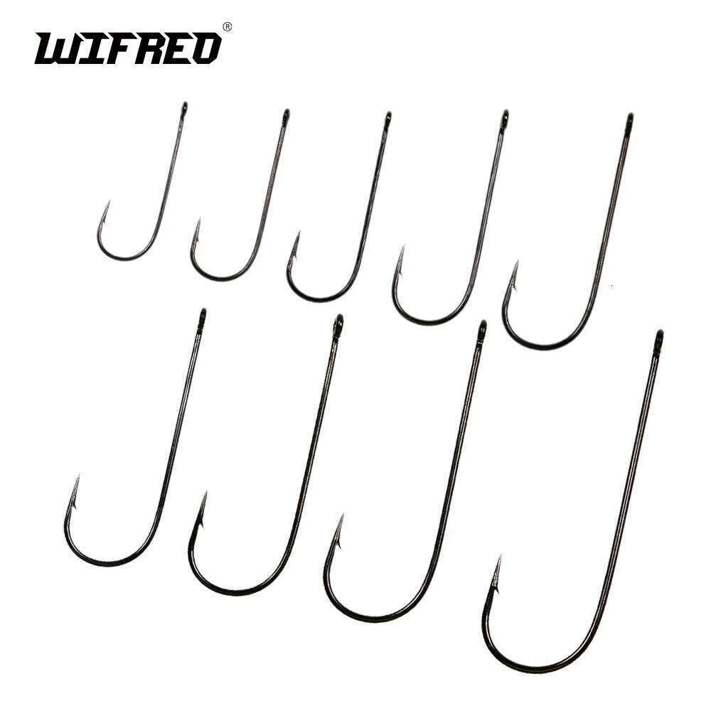 Wifreo 50PCS Aberdeen Long Shank Fish Ringed Eye Bass Trout FreshWater Sea Fishing Hooks Sabiki Rig Streamer Fly Hook Z260228