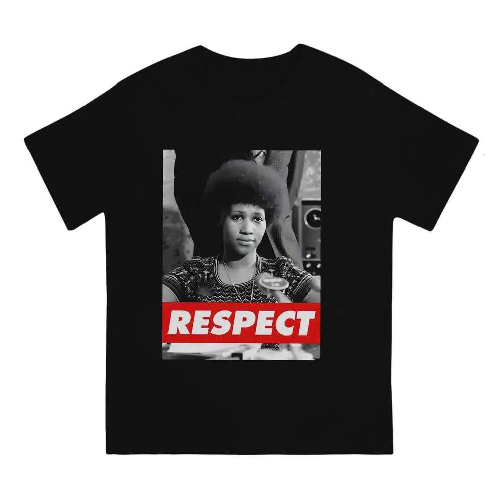 Creative Respect T-Shirts for Men Crewneck Pure Cotton T Shirt A-Aretha Franklin Singer Short Sleeve Tees New Arrival Clothes C260228 - view 3