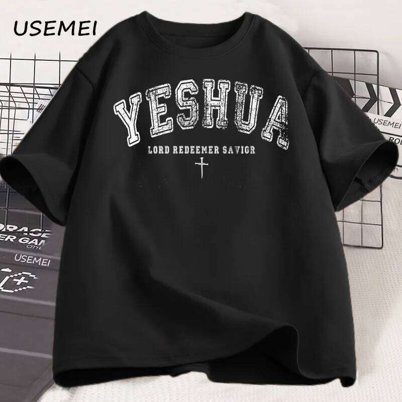 Vintage Tshirt Christian Yeshua T Shirt Religious Aesthetic Faith Jesus Bible Verse T-shirt Men Women Clothing C260228 - view 4