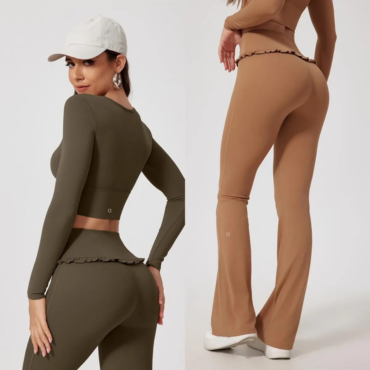 2026 Gym Clothe Set Women Athletic Quick-Dry Long Sleeve Top Fitness & Running Durable Shirt With Chest Pads High-Waisted Yoga Pants For Workout Comfo