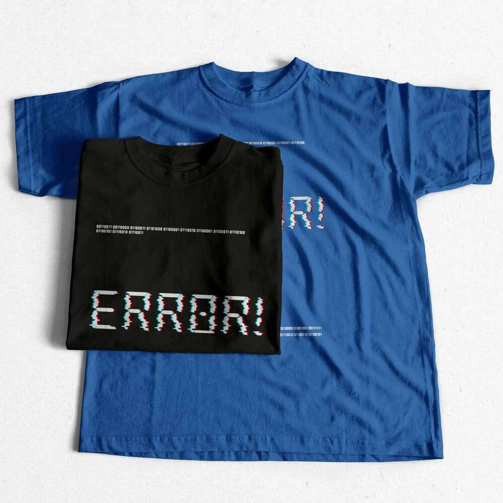 COOLMIND 100% Cotton Short Sleeve Error Print Funny T Casual Loose Tshirt o-neck Summer t-shirt Male Men Tee Shirt C260228 - view 5