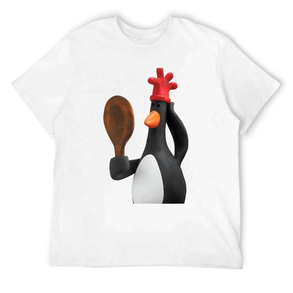 Feathers McGraw Wallace and Gromit Mirror Glove T-Shirt Man T Shirt Cheap Anime Stuff Men's Cotton T-shirt C260228