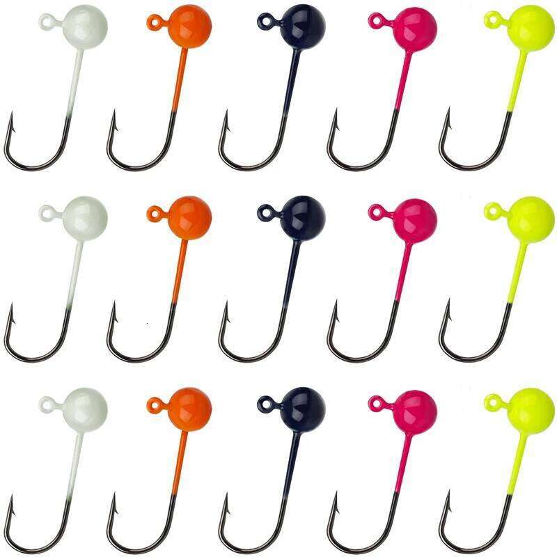50pcs Round Head Acesssories Perfect for Saltwater and Freshwater Jig Hooks Lure Fishing New 2024 Z260228