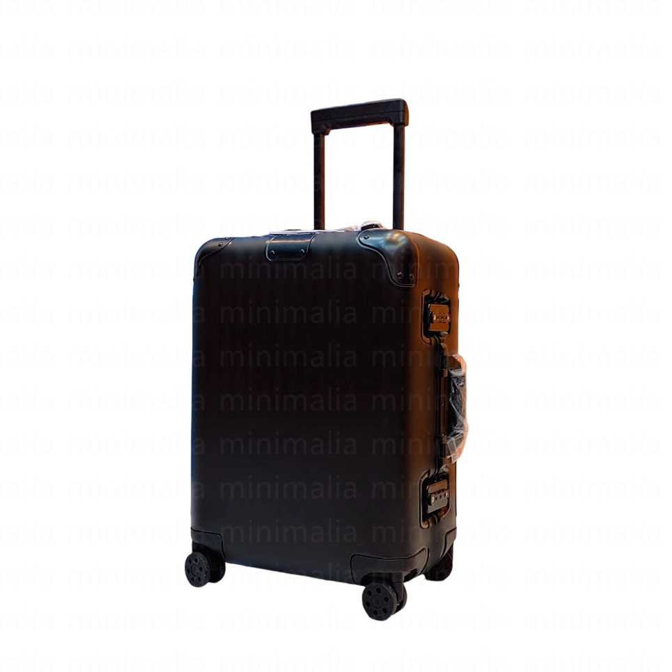 Designer metal Luggage Boarding Suitcases Rolling Suitcase With Wheel Travel Lager Capacity Trolley case Combination Lock Luxury Metal Luggage