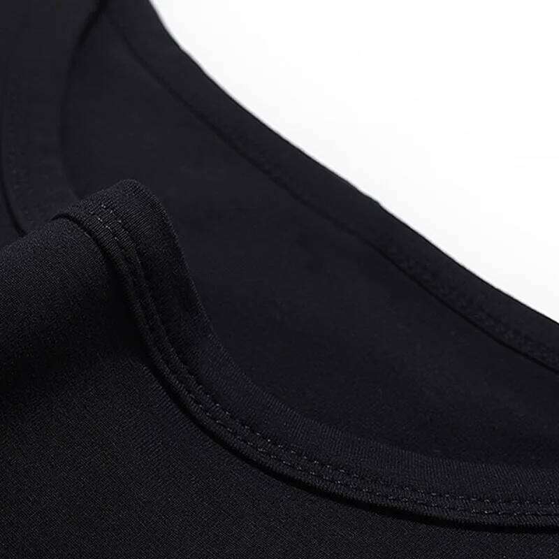 Black Casual Loose-Fitting Men's 100% Cotton Long Sleeve T-Shirt - Breathable Long Sleeved Top - view 5