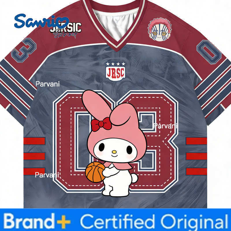 Sanrio 2026 Girls Kuromi Hellokitty Anime Kids/Adults T Shirt Summer Casual Tee Comfortable Fit Gift Y2k Clothes Football Top H260228