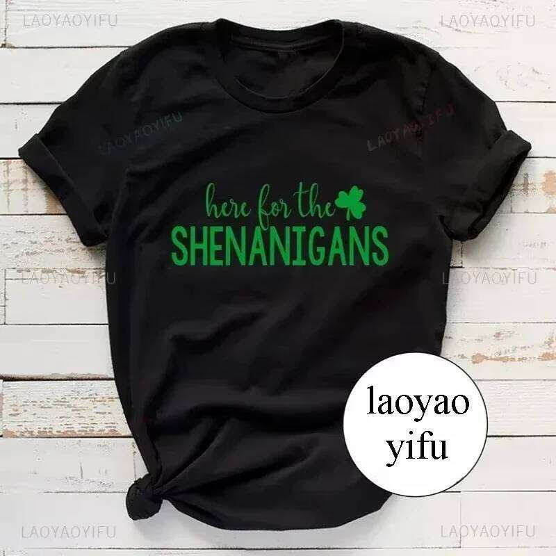 Patrick Was A I Ain't Men Cotton St.Patrick's Lucky Irish T-Shirt Vintage Saint Patrick's Day Graphic T Shirts C260228 - view 3