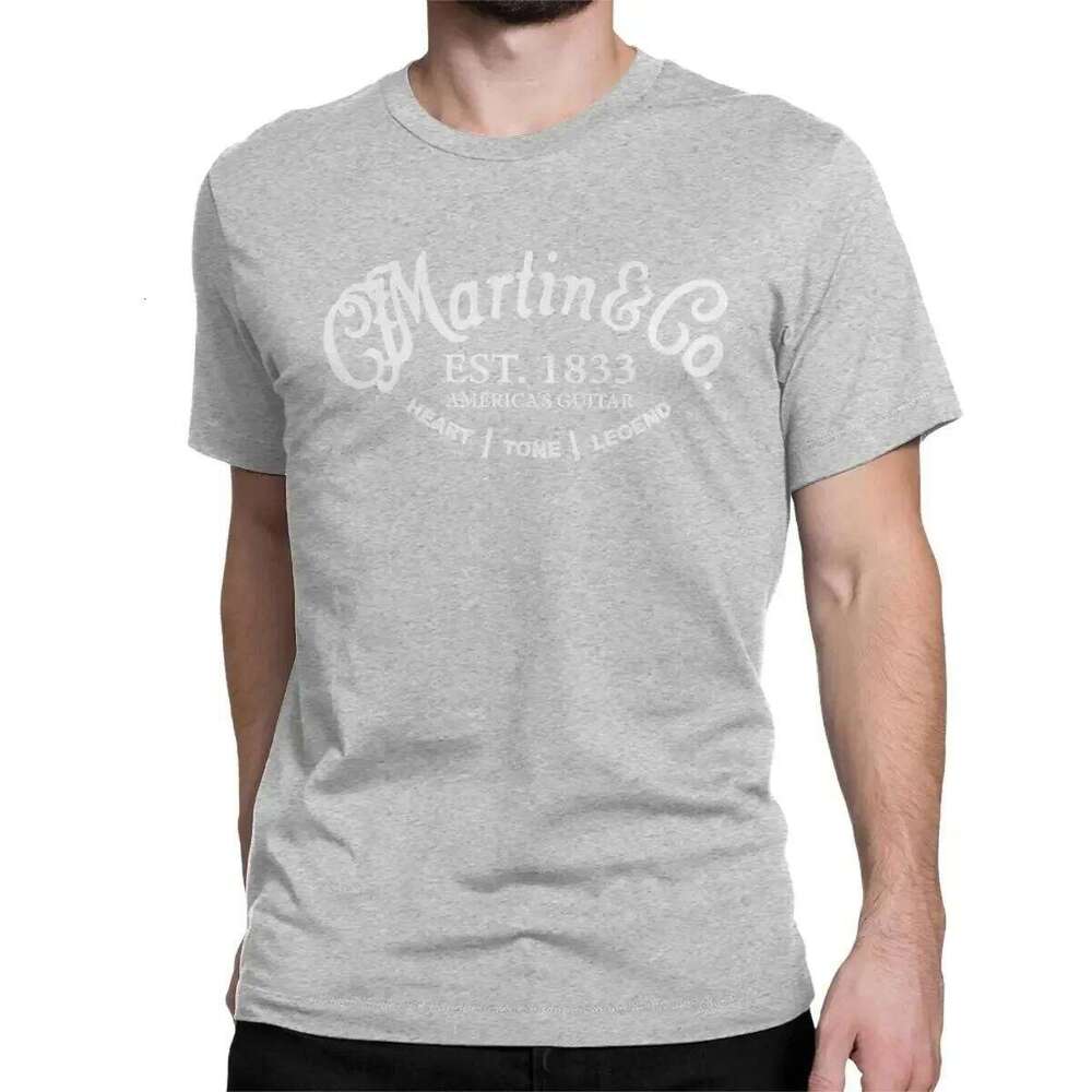 Black T Shirt Men Short Sleeves Cool Tee Hip Hop Streetwear 2024 Hot Sale Summer 100% Cotton New Martin&Co Guitar Logo Crewneck C260228 - view 3