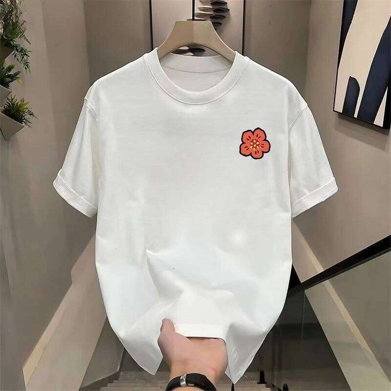 2025 Cartoon Flower T-Shirt Men Women Cotton Tees Short Sleeve Luxury Brand Streetwear Oversized Tops Men's T-shirt C260228 - view 3