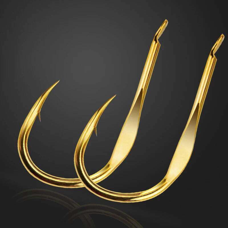 20pcs Strong Golden Color Barbed Japan Fish Hook for Saltwater & Carp Fresh Fishing 12 Sizes Z260228