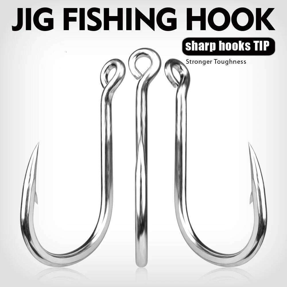 Proberos 10PCS Jigging Hooks Heavy Duty Super Strong Deep Big Game Hook for Vertical Metal Jig Carbon Steel High Strength Z260228