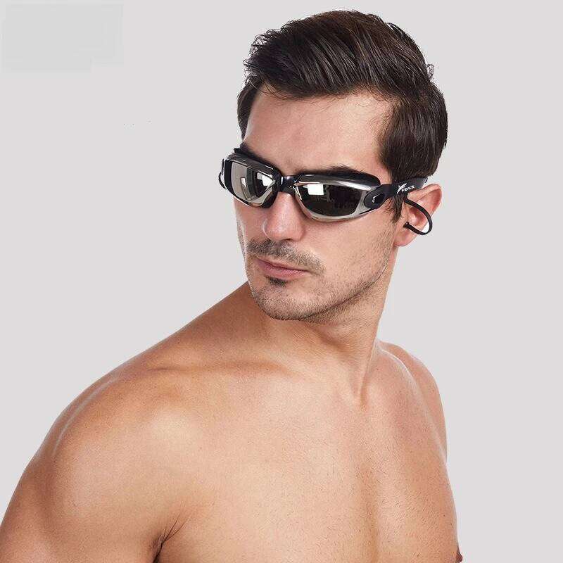 Professional with nose clip and earplugs electroplated waterproof silicone unisex swimming goggles 26Y0228