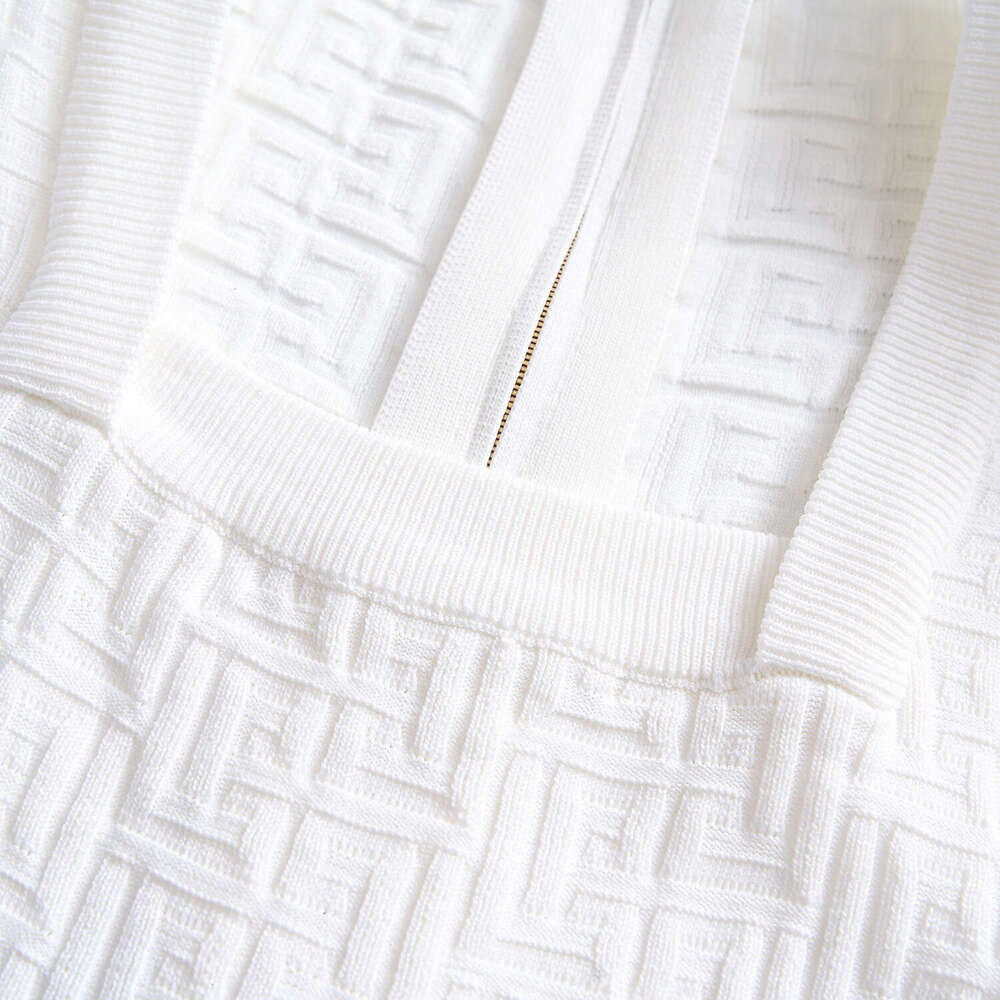 2026 Summer New European and American Style Knitted Short a3 Sleeve Slimming Waist Square Neck Knitted Dress for Women