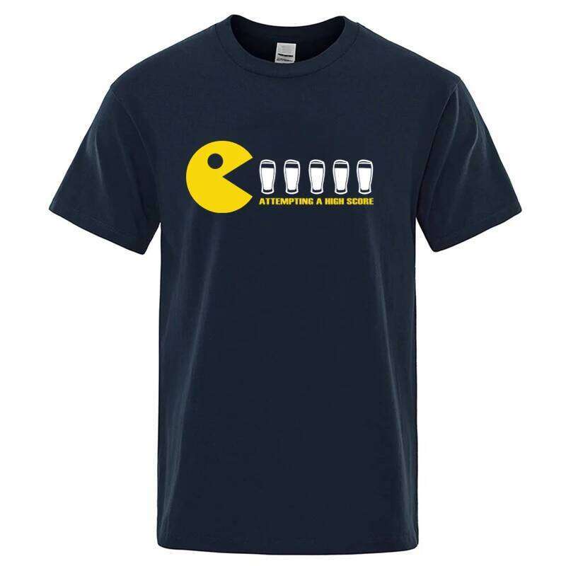 Summer Men's High Quality 100% Cotton Funny Design Printing Casual Loose O-neck for Men Short Sleeve T-shirt Male Tops C260228 - view 3