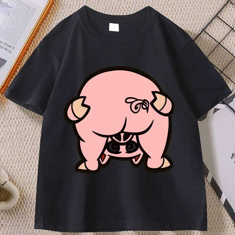 Inosuke Inuske Forest Pig Graphic T Shirts Funny Cartoon Printed Tshirt Cotton Short Sleeve Round Neck Tees Men Women Clothes C260228 - view 3