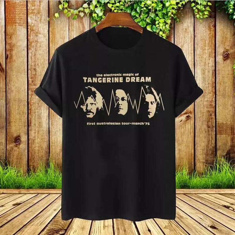 Tangerine Dream Australian Tour '75 Black All Size T Shirt Al214 C260228