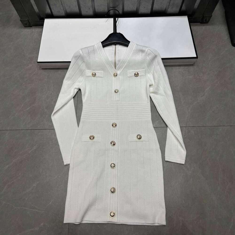 Designer's Sweet and Cute Clothes French Social Rich Lady Luxury Street Style Knitted a2 Dress for Women