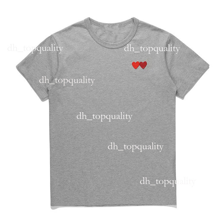 Summer Comme De Garson T Shirt Designer Comme De Mens Designer T Shirts Hip Hop Street Harajuku Classic Tees Small Red Heart Printing Tshirts Women fc0