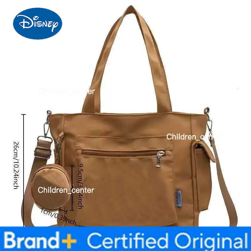 Disney Winnie the Pooh Oxford Canvas Composite Shoulder Bag Versatile Lazy Style Crossbody Bag Large Capacity Commuter Tote Bag H260228