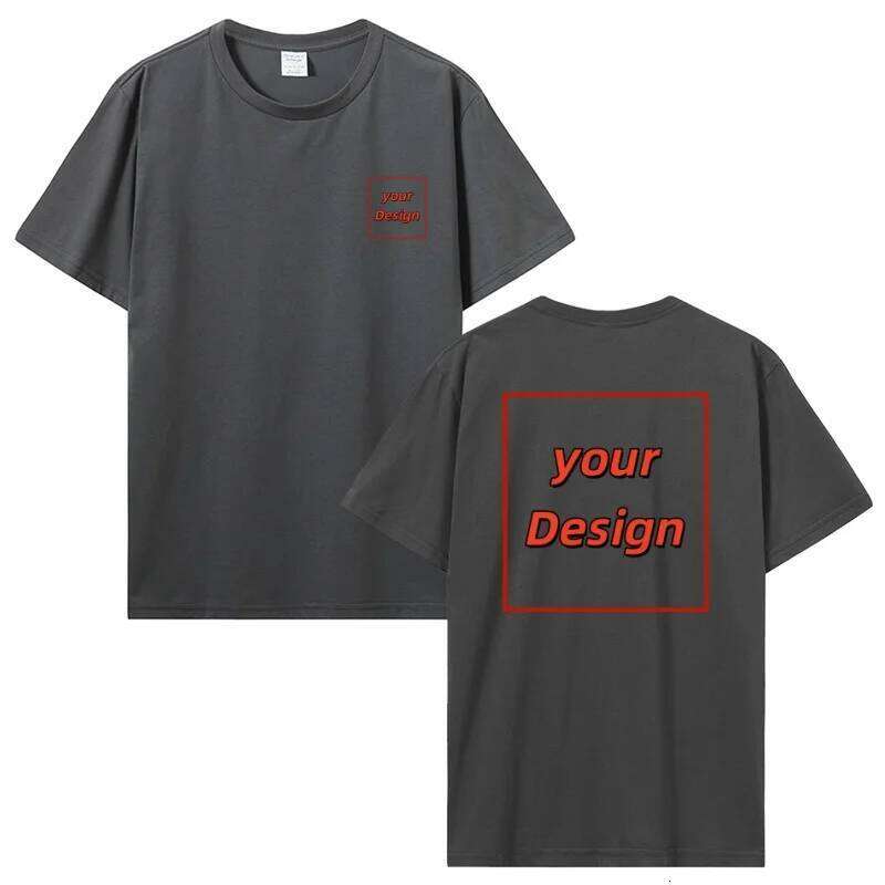 Customized printed for men's and women's personalized top DIY your favorite photo or logo cotton T-shirt C260228 - view 4