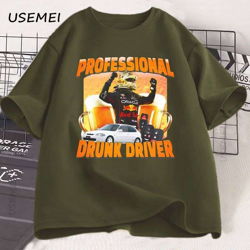 Professional Drunk Driver T-Shirt Men Drinking and Driving Tee Funny Beer Graphic Tees Party Clothes High Quality T Shirt C260228 - view 5