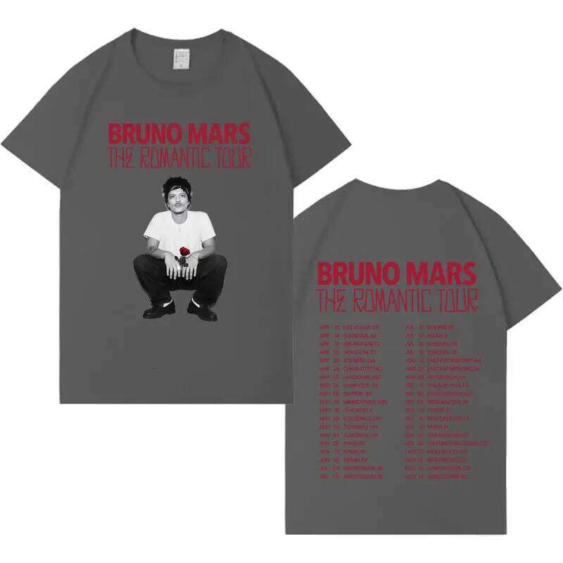 Rapper Bruno Mars Double Sided Print Tshirt Mens Women Casual Harajuku Short Sleeve T-shirt Crewneck Tide Cotton Tees Streetwear C260228 - view 3