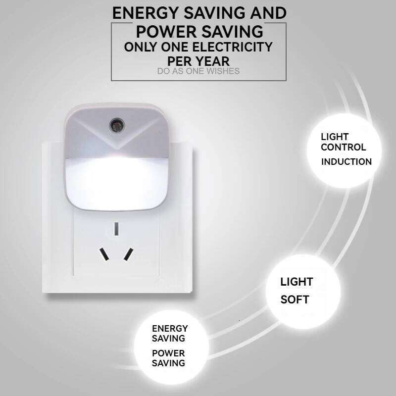 Smart Auto LED Night Light: Motion Sensor & Dusk-to-Dawn Plug-in for Energy Saving Home/Gift Z260227