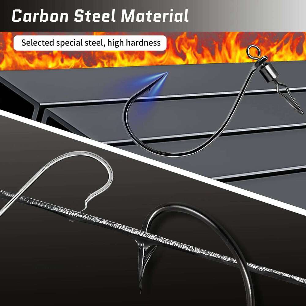 FishTrip Drop Shot with Barrel Snap 30pcs Fishing Swivel In-line DropShot Rig Soft Lure Worm Hook for Carp Bass Z260228