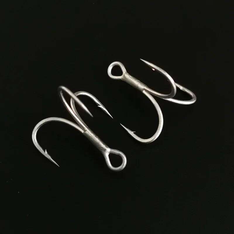 OUTKIT 5pcs/box 6066-3x-NP Strengthen Super Strong Twins Steel Alloy Sharp Lure Treble Tackle Hook Fishing Box Z260228