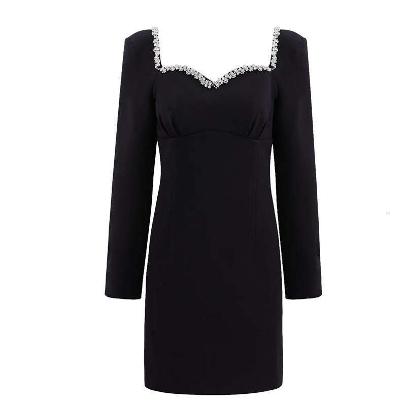 2026 autumn and winter new celebrity women's style sexy a2 backless black velvet party dress mature and elegant