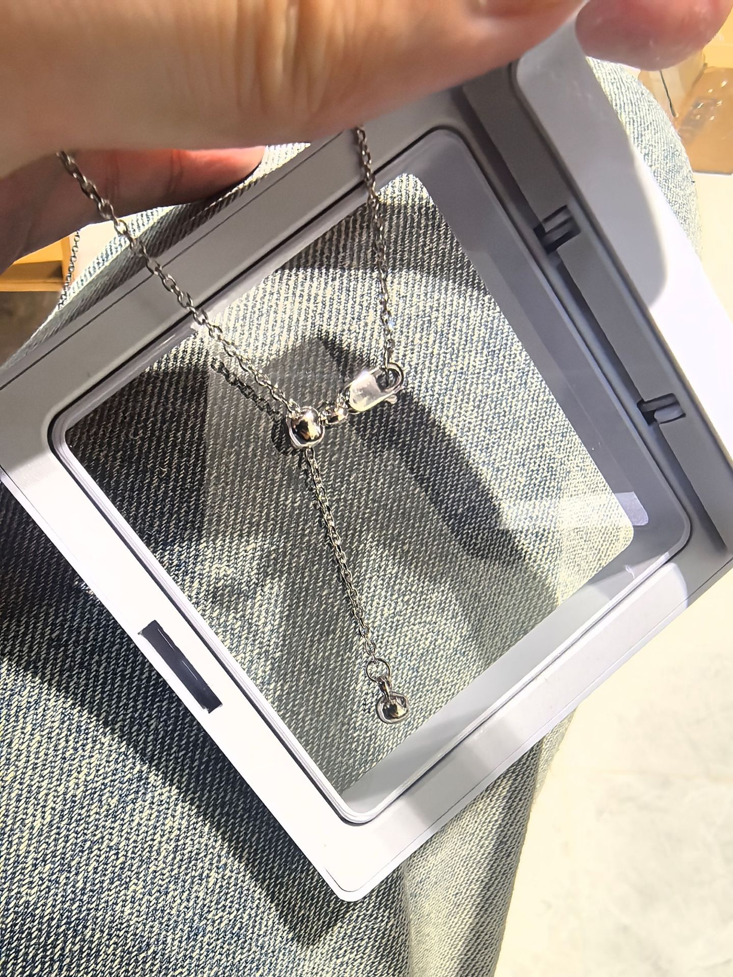 Rulalei Handmade Solitaire Round Lab Moissanite Diamond Simple Fashion Jewelry 925 Sterling Silver Party Elegant Eternity Clavicle Lady Circle Pendant