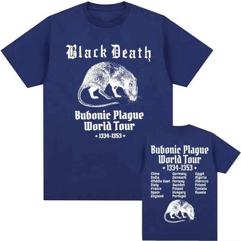 Bubonic World Tour 2024 Tshirts Men Women Casual Funny Meme Gothic T Shirt Fashion Vintage Oversized Cotton Short Sleeve T-shirt C260228 - view 3