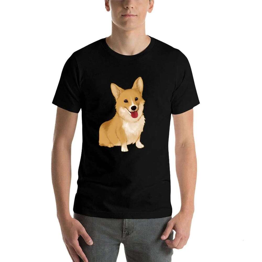 men summer designer corgi smiling casual shirt for T-Shirt shirts Cute t man C260228 - view 5
